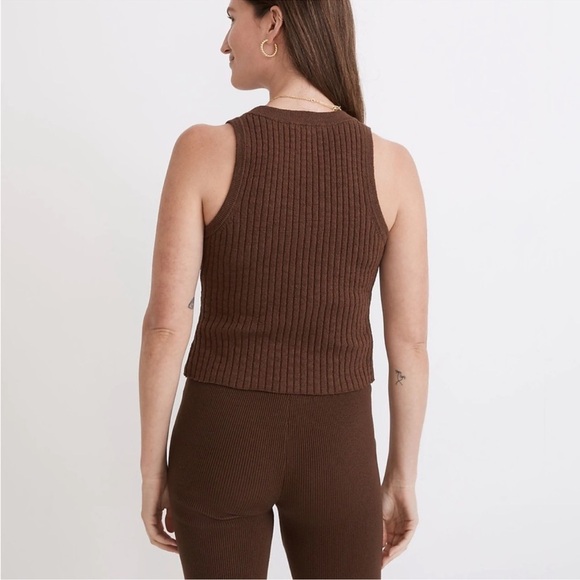 Madewell Kendale Button-Front Crop Sweater Tank - Picture 2 of 8